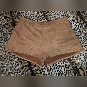 Brown Suede Shorts